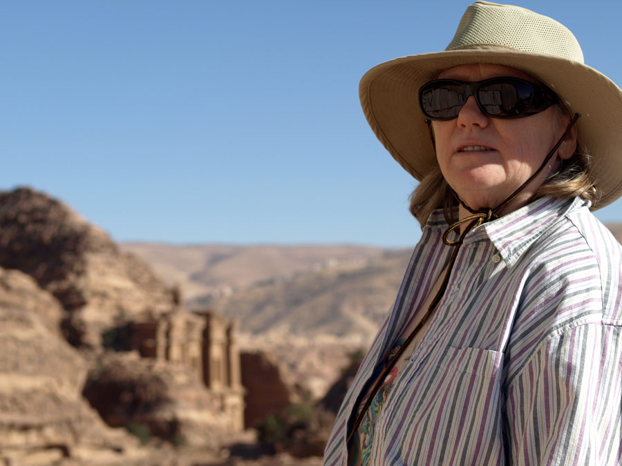 Aggie at Petra Monastery