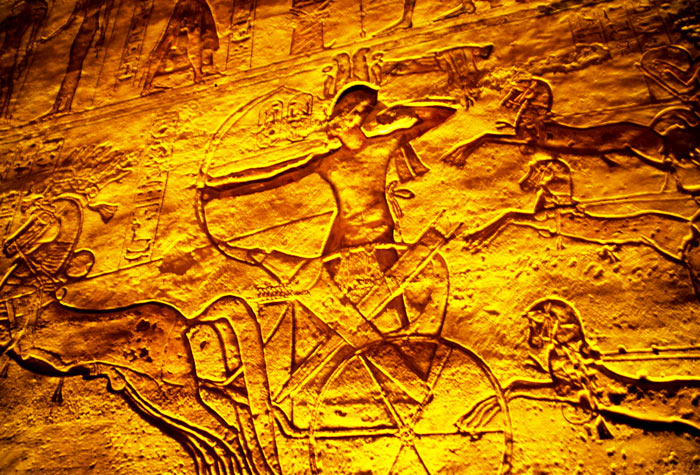 Wall Carvings in Ramesses Temple at Abu Simbel